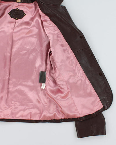 Vintage Y2k 00s Wilsons Leather Brown Blazer Jacket - S