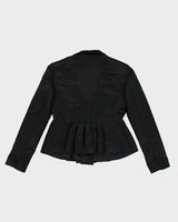 Y2k 00s Armani Satin Pleated Blazer Jacket - S