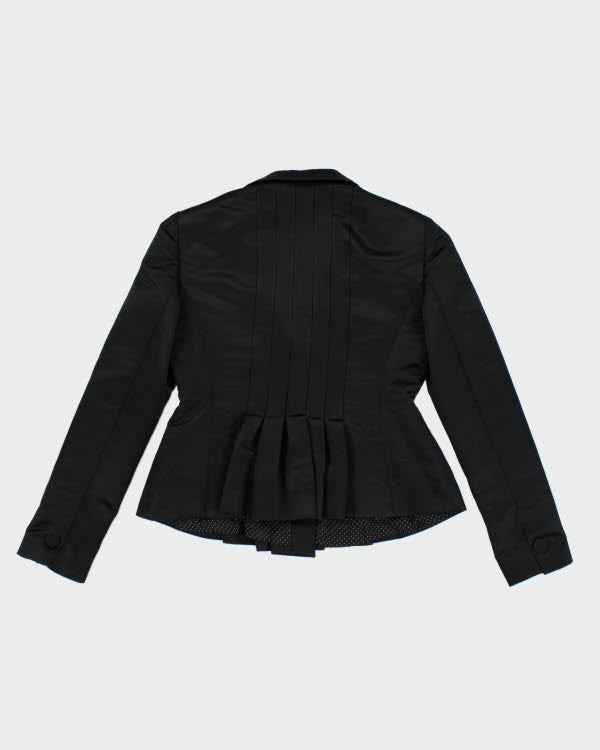 Y2k 00s Armani Satin Pleated Blazer Jacket - S