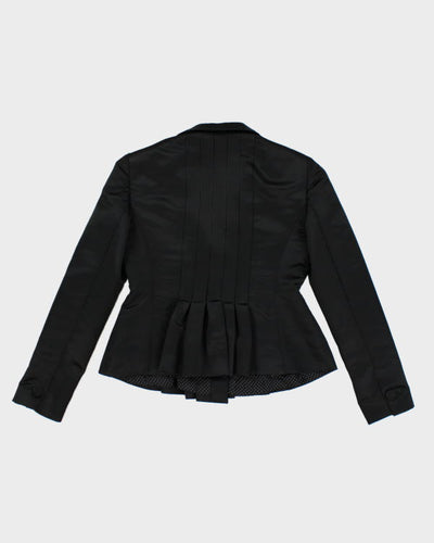 Y2k 00s Armani Satin Pleated Blazer Jacket - S