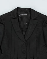 Y2k 00s Armani Satin Pleated Blazer Jacket - S