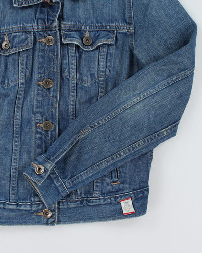 Vintage Y2K Tommy Hilfiger Dark Wash Denim Jacket - S