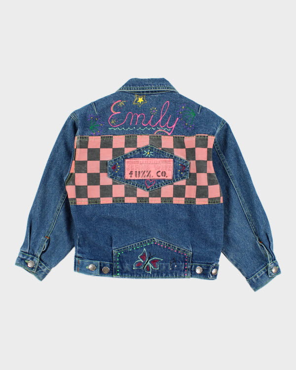 Children's Vintage Customised Dark Wash Denim Jacket - 6 Yrs