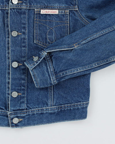 Vintage Y2K Calvin Klein Dark Wash Denim Jacket - S