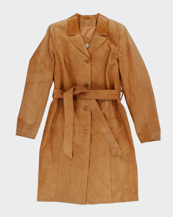Vintage Ochnik Brown Suede Trench Coat - M