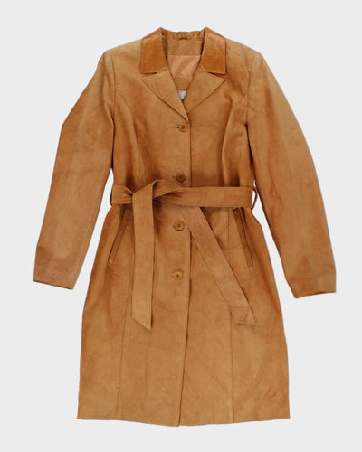 Vintage Ochnik Brown Suede Trench Coat - M