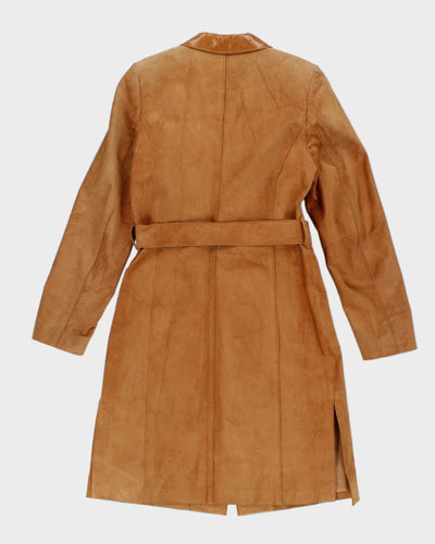 Vintage Ochnik Brown Suede Trench Coat - M