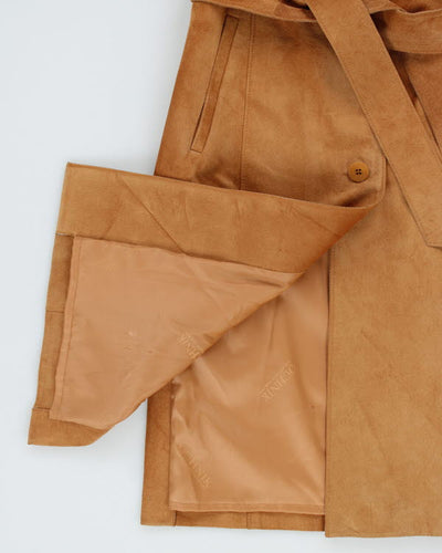 Vintage Ochnik Brown Suede Trench Coat - M