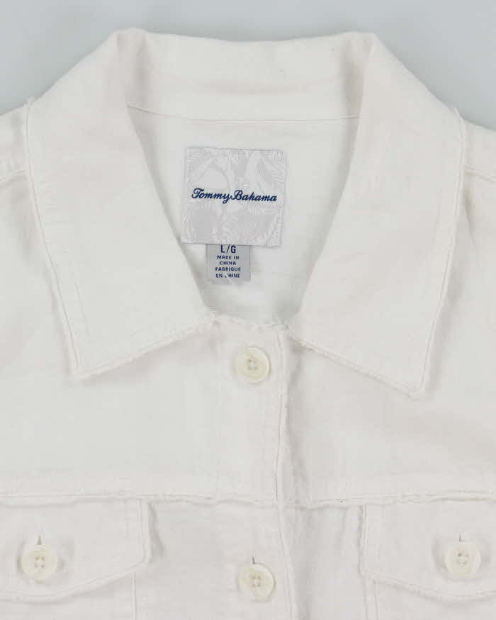 Tommy Bahama White Linen Jacket - L