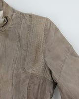 Danier Grey Leather Jacket - S