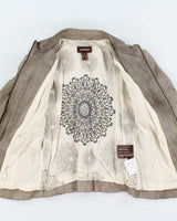 Danier Grey Leather Jacket - S