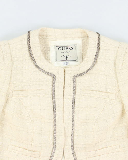 Guess Wool Blend Cropped Blazer - S