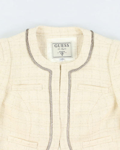 Guess Wool Blend Cropped Blazer - S