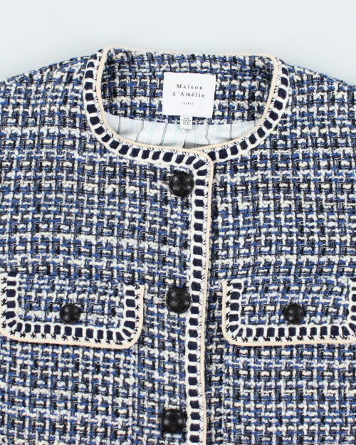 Maison D'Amelie Woven Cropped Blazer - M