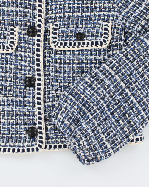 Maison D'Amelie Woven Cropped Blazer - M
