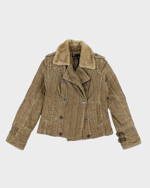 Y2k 00s Diesel Corduroy Lined Jacket - S