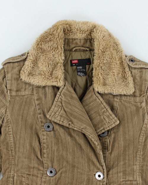 Y2k 00s Diesel Corduroy Lined Jacket - S