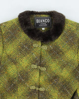 Bianco Jeans Couture Fur Trim Cropped Jacket - S