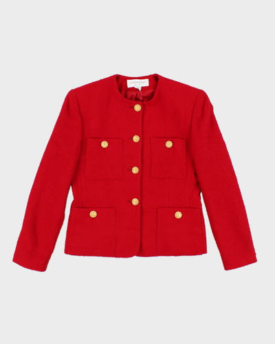 Vintage Jones New York Red Wool Blazer - S
