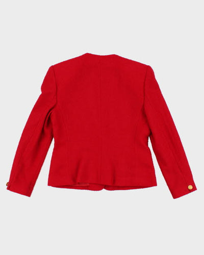 Vintage Jones New York Red Wool Blazer - S