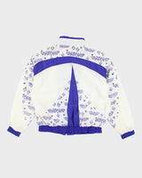 Vintage 80's Reebok Patterned Track Jacket - S