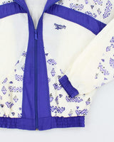 Vintage 80's Reebok Patterned Track Jacket - S