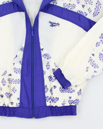 Vintage 80's Reebok Patterned Track Jacket - S