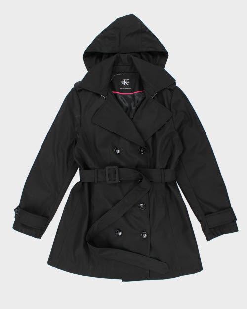 Guess Black Trench Coat - L