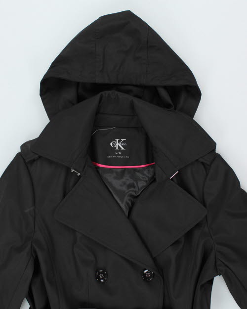 Guess Black Trench Coat - L