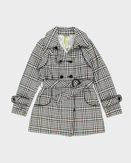 Soia & Kyo Check Trench Coat - M