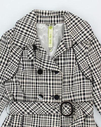 Soia & Kyo Check Trench Coat - M