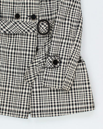 Soia & Kyo Check Trench Coat - M