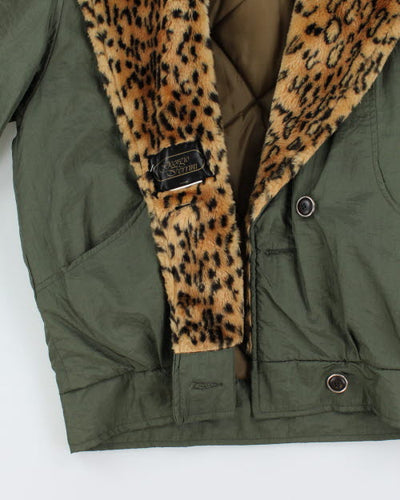 Vintage Y2K Double Breasted Fur Lined Jacket - S