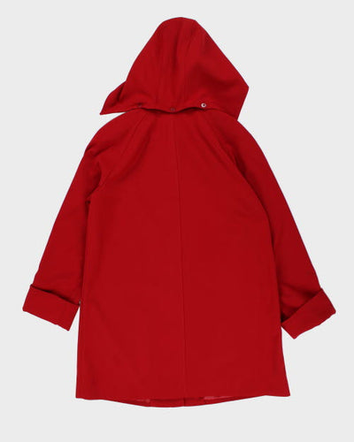 London Fog Red Hooded Mac - L