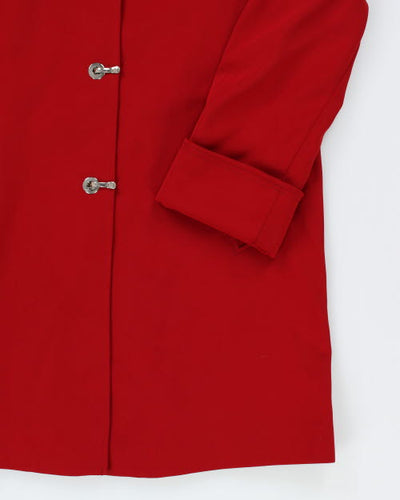 London Fog Red Hooded Mac - L