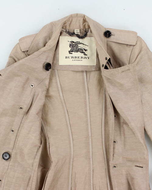 Burberry Silk &amp; Linen Coat - XS