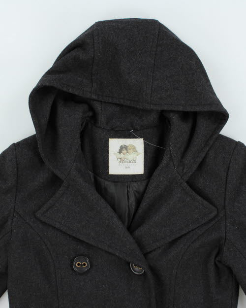 Vintage 90's Fiorucci Hooded Pea Coat - M