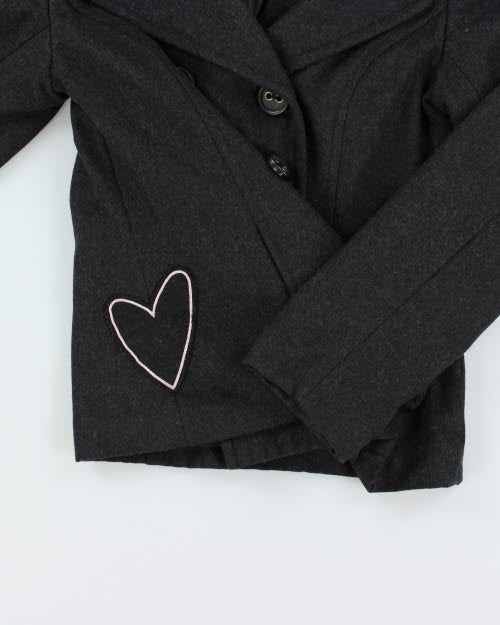 Vintage 90's Fiorucci Hooded Pea Coat - M