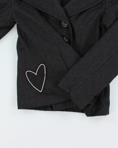 Vintage 90's Fiorucci Hooded Pea Coat - M
