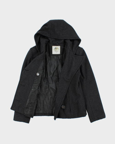 Vintage 90's Fiorucci Hooded Pea Coat - M