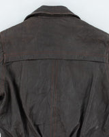 Vintage 90's Multi Pocket Leather Bomber Jacket - S