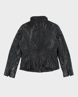 Vintage 2000's Danier Funnel Neck Leather Jacket - M