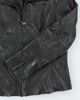 Vintage 2000's Danier Funnel Neck Leather Jacket - M