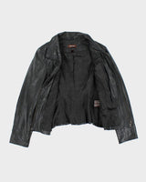 Vintage 2000's Danier Funnel Neck Leather Jacket - M