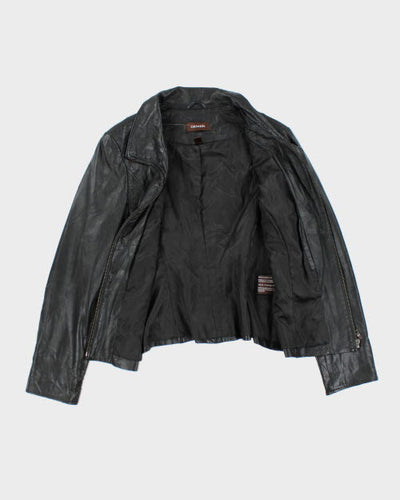 Vintage 2000's Danier Funnel Neck Leather Jacket - M