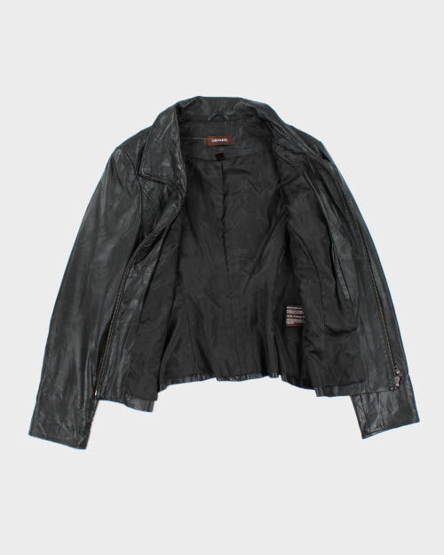 Vintage 2000's Danier Funnel Neck Leather Jacket - M