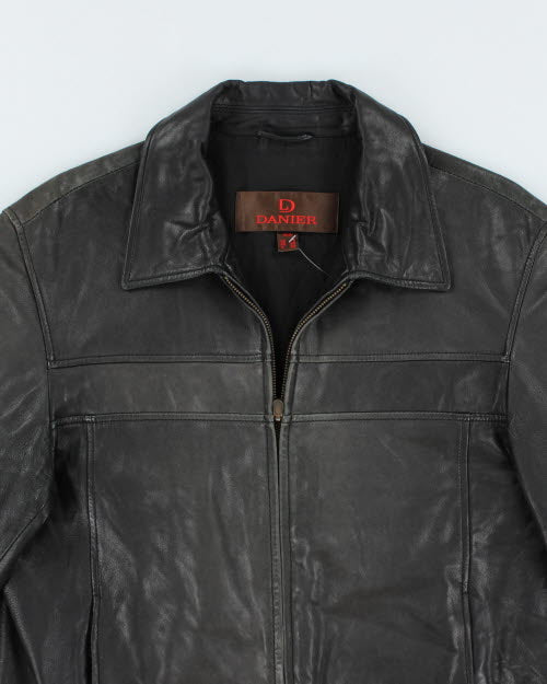 Vintage 2000's Danier Zip Up Biker Leather Jacket - M