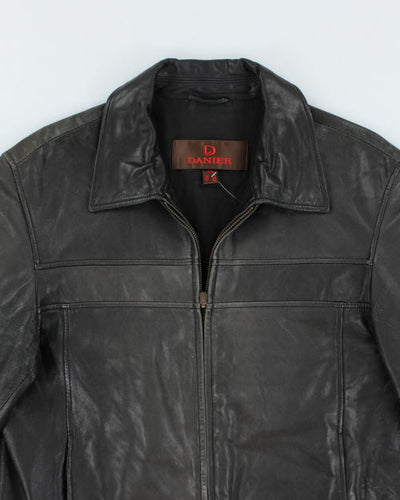 Vintage 2000's Danier Zip Up Biker Leather Jacket - M