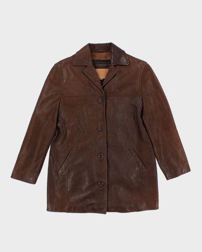 Vintage OHH Double Breasted Button Up Leather Jacket - L