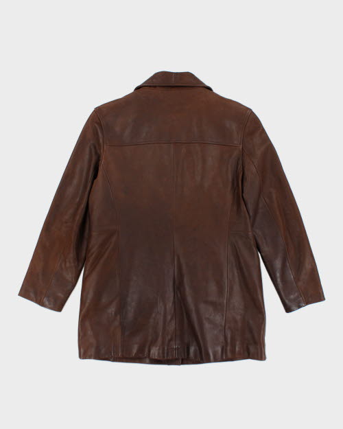 Vintage OHH Double Breasted Button Up Leather Jacket - L